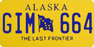 AK license plate GIM664
