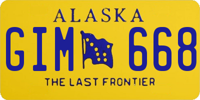 AK license plate GIM668
