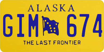 AK license plate GIM674