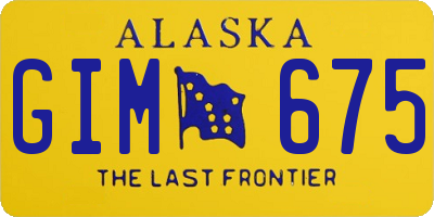 AK license plate GIM675