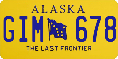 AK license plate GIM678
