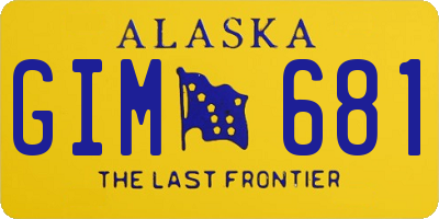 AK license plate GIM681