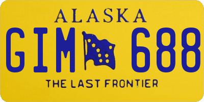 AK license plate GIM688