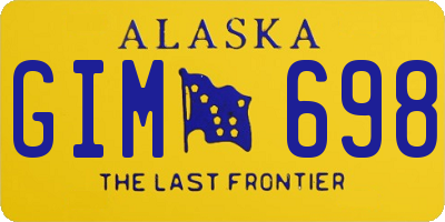 AK license plate GIM698