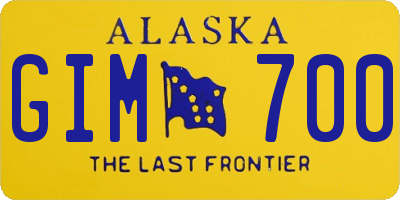 AK license plate GIM700