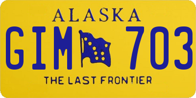 AK license plate GIM703