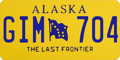 AK license plate GIM704