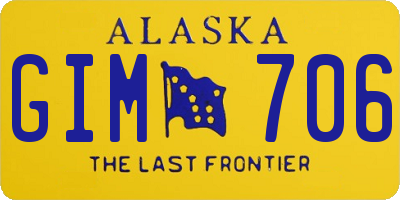 AK license plate GIM706