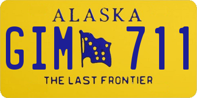 AK license plate GIM711