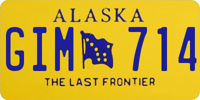 AK license plate GIM714