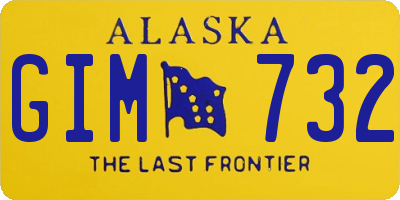 AK license plate GIM732