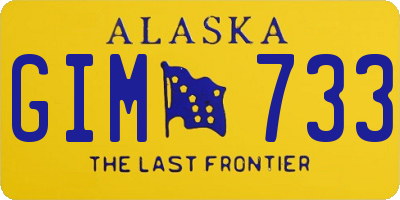 AK license plate GIM733