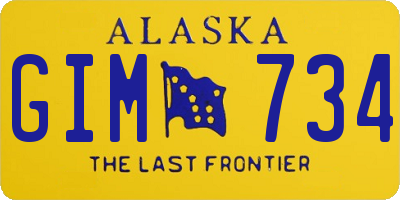 AK license plate GIM734