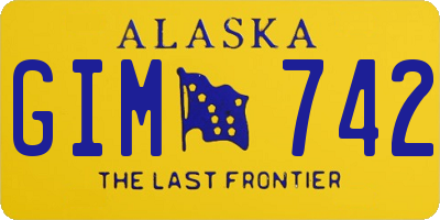 AK license plate GIM742
