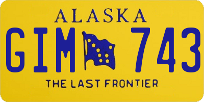 AK license plate GIM743