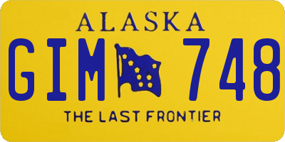 AK license plate GIM748