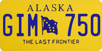 AK license plate GIM750