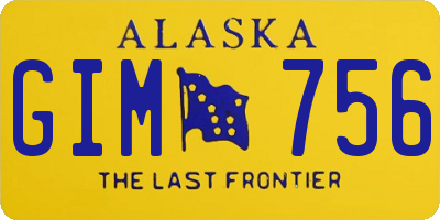 AK license plate GIM756