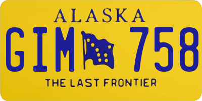 AK license plate GIM758