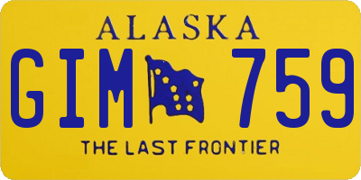 AK license plate GIM759