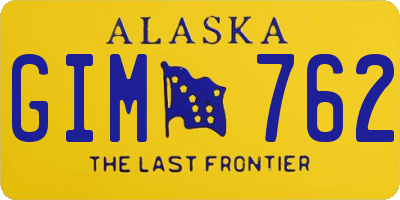 AK license plate GIM762
