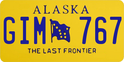 AK license plate GIM767