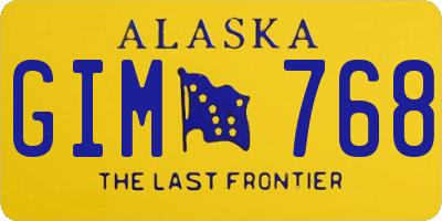 AK license plate GIM768