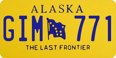AK license plate GIM771