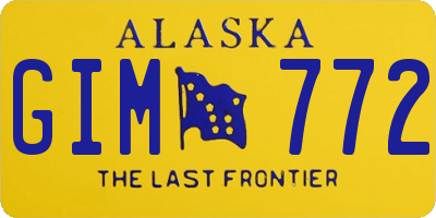 AK license plate GIM772
