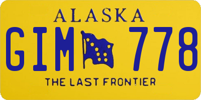 AK license plate GIM778
