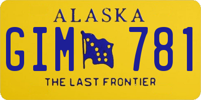 AK license plate GIM781