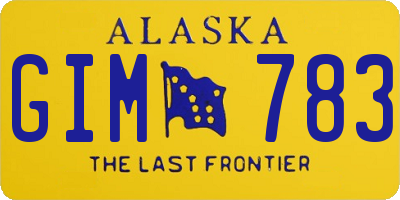 AK license plate GIM783