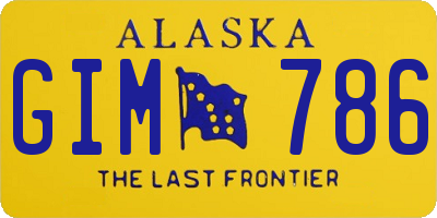 AK license plate GIM786