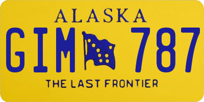 AK license plate GIM787