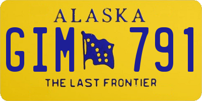 AK license plate GIM791