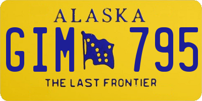 AK license plate GIM795