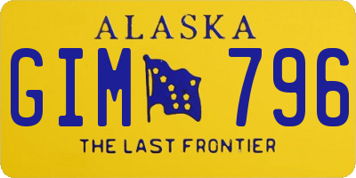 AK license plate GIM796