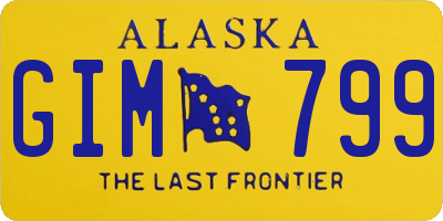 AK license plate GIM799