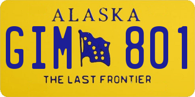 AK license plate GIM801