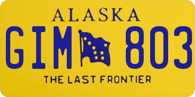 AK license plate GIM803