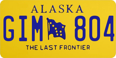 AK license plate GIM804
