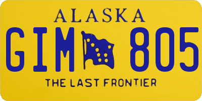 AK license plate GIM805