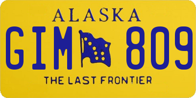 AK license plate GIM809