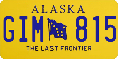 AK license plate GIM815