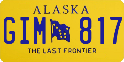 AK license plate GIM817