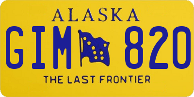 AK license plate GIM820