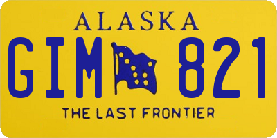AK license plate GIM821