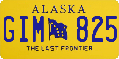 AK license plate GIM825