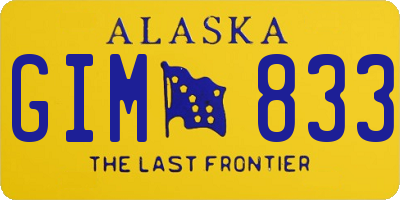 AK license plate GIM833