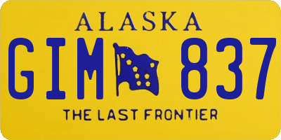 AK license plate GIM837